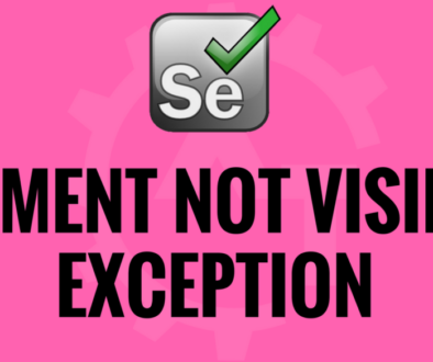 ELEMENT NOT VISIBLE EXCEPTION
