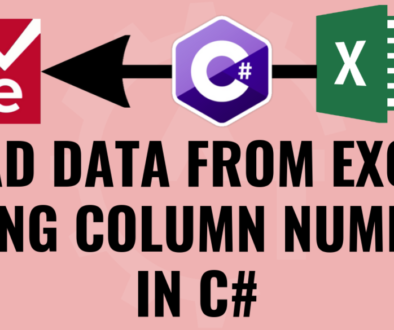 READ EXCEL DATA USING COLUMN NUMBER Using C#