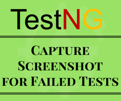 Capture Screenshot for Failed Tests