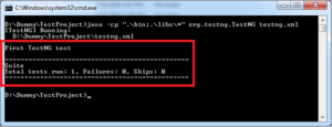 Result from Command Prompt