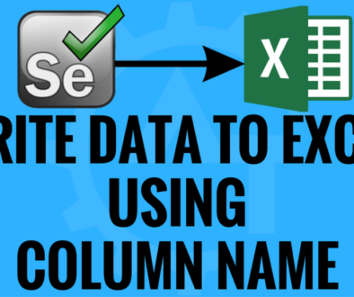 WRITE DATA TO EXCEL USING COLUMN NAME