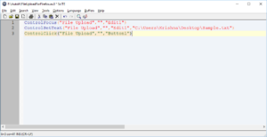Sample Program in AutoIt Editor