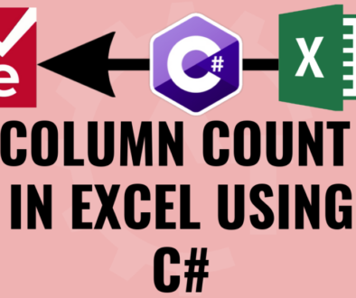 COLUMN COUNT AND COLUMN COUNT IN EXCEL Using C#