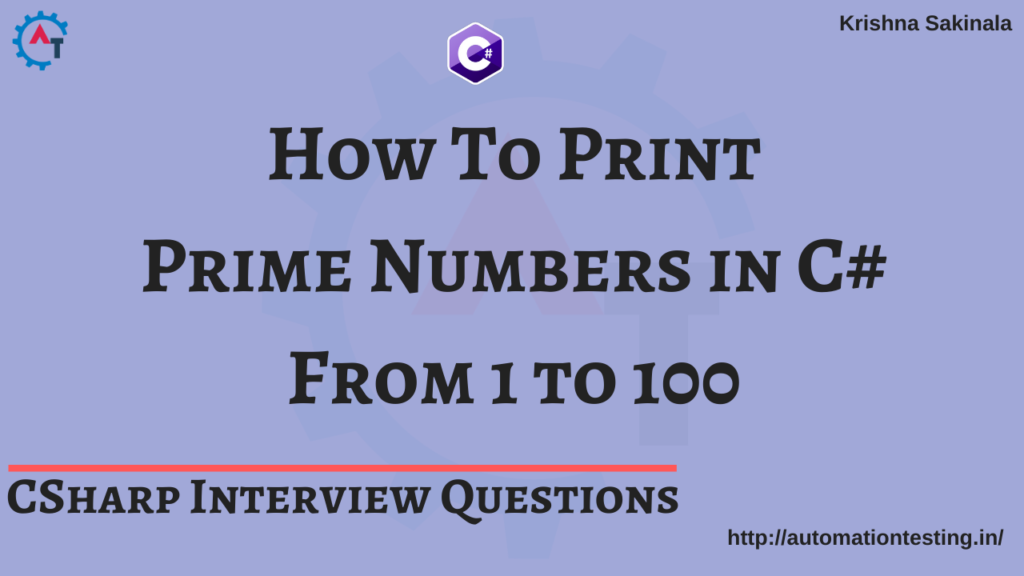 How to print prime numbers in c from 1 to 100