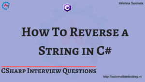 How To Reverse a String in C#