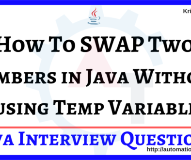 How To SWAP Two Numbers in Java Without using Temp Variable